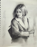 Last look: Original pencil and charcoal drawing on paper