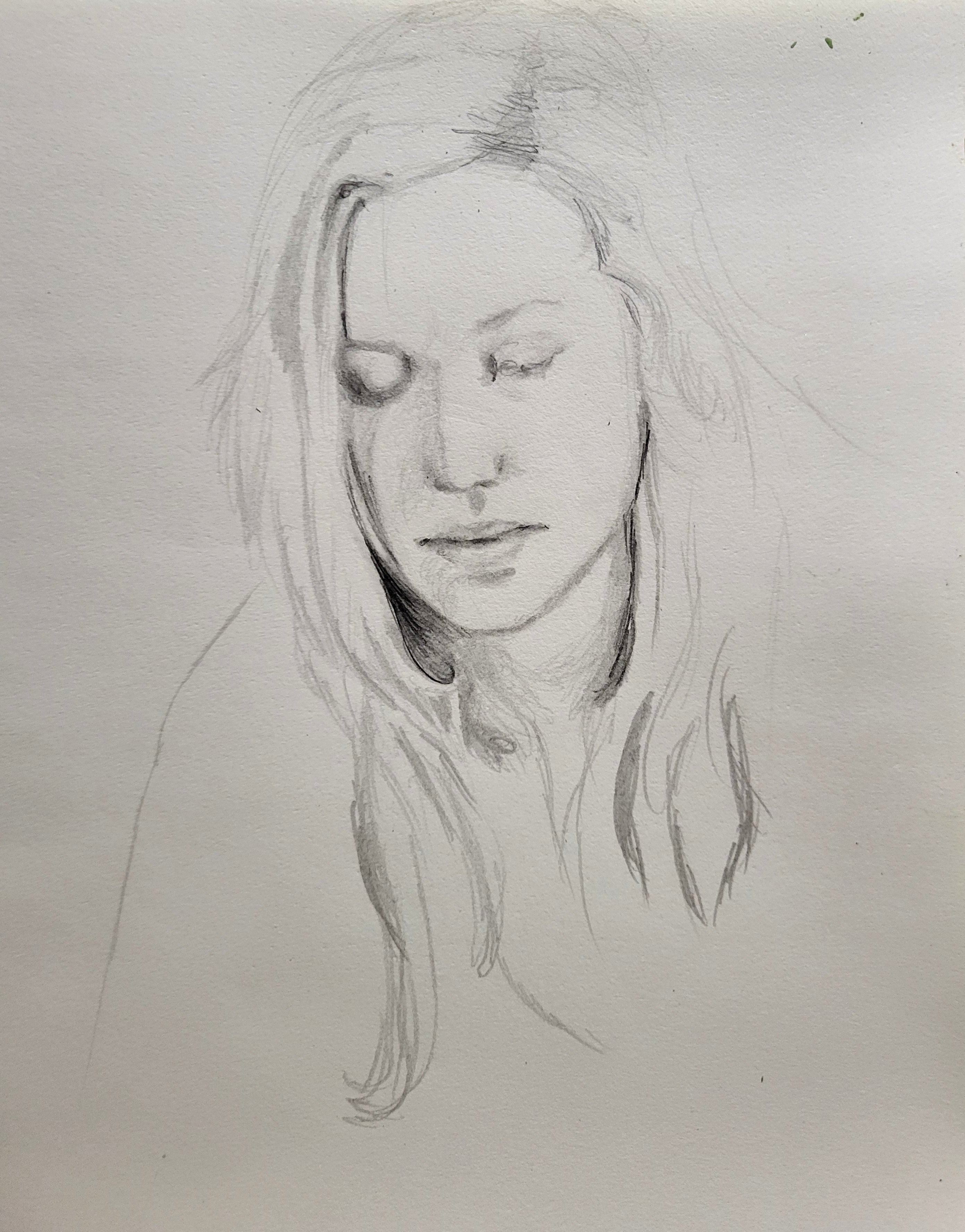 Quiet: Pencil sketch on paper