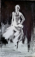 Run: Original pencil and charcoal drawing on paper