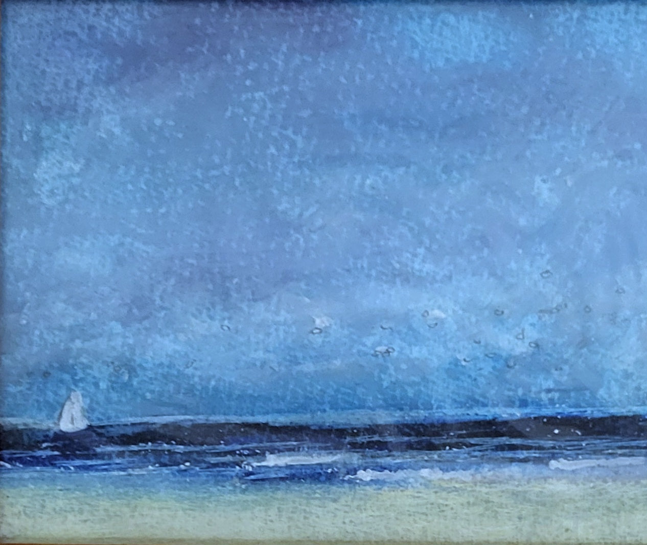 Sea: Oil pastels drawing on paper