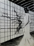 Winter: Original pencil and charcoal drawing on paper